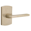 Emtek 7050-LR-TWB Lariat Sandcast Bronze Door Lever Dummy Set With #4 Rosette Tumbled White Bronze