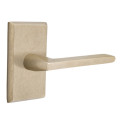 Emtek 7104-LR-TWB Lariat Sandcast Bronze Door Lever Passage Set With #3 Rosette Tumbled White Bronze