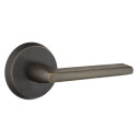 Emtek 7106-LR-MB Lariat Sandcast Bronze Door Lever Passage Set With #2 Rosette Medium Bronze