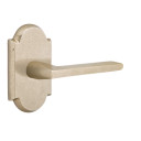 Emtek 7108-LR-TWB Lariat Sandcast Bronze Door Lever Passage Set With #1 Rosette Tumbled White Bronze