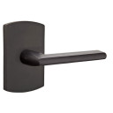 Emtek 7200-LR-FB Lariat Sandcast Bronze Door Lever Privacy Set With #4 Rosette Flat Black Bronze