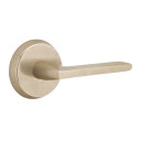 Emtek 7206-LR-TWB Lariat Sandcast Bronze Door Lever Privacy Set With #2 Rosette Tumbled White Bronze