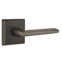 Emtek 7211-LR-MB Lariat Sandcast Bronze Door Lever Privacy Set With #6 Rosette Medium Bronze