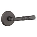 Emtek 7056-MT-FB Montrose Sandcast Bronze Door Lever Dummy Set With #2 Rosette Flat Black Bronze