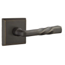 Emtek 7061-MT-MB Montrose Sandcast Bronze Door Lever Dummy Set With #6 Rosette Medium Bronze