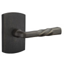 Emtek 7100-MT-MB Montrose Sandcast Bronze Door Lever Passage Set With #4 Rosette Medium Bronze