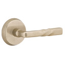 Emtek 7106-MT-TWB Montrose Sandcast Bronze Door Lever Passage Set With #2 Rosette Tumbled White Bronze