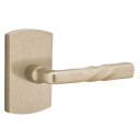 Emtek 7200-MT-TWB Montrose Sandcast Bronze Door Lever Privacy Set With #4 Rosette Tumbled White Bronze