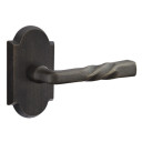 Emtek 7208-MT-MB Montrose Sandcast Bronze Door Lever Privacy Set With #1 Rosette Medium Bronze