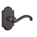 Emtek 7058-TT-FB Teton Sandcast Bronze Door Lever Dummy Set With #1 Rosette Flat Black Bronze