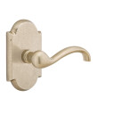Emtek 7058-TT-TWB Teton Sandcast Bronze Door Lever Dummy Set With #1 Rosette Tumbled White Bronze