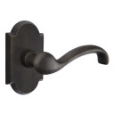 Emtek 7108-TT-MB Teton Sandcast Bronze Door Lever Passage Set With #1 Rosette Medium Bronze