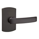 Emtek 7100-YM-FB Yuma Sandcast Bronze Door Lever Passage Set With #4 Rosette Flat Black Bronze