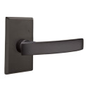 Emtek 7204-YM-FB Yuma Sandcast Bronze Door Lever Privacy Set With #3 Rosette Flat Black Bronze