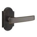 Emtek 7058-YM-MB Yuma Sandcast Bronze Door Lever Dummy Set With #1 Rosette Medium Bronze