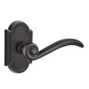 Emtek 70511-MDI-FB Medici Lost Wax Door Lever Dummy Set With #11 Rosette Flat Black Bronze