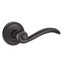 Emtek 70512-MDI-FB Medici Lost Wax Door Lever Dummy Set With #12 Rosette Flat Black Bronze