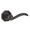 Emtek 72015-MDI-FB Medici Lost Wax Door Lever Privacy Set With #15 Rosette Flat Black Bronze