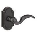Emtek 71011-NA-FB Napoli Lost Wax Door Lever Passage Set With #11 Rosette Flat Black Bronze