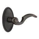 Emtek 72014-NA-MB Napoli Lost Wax Door Lever Privacy Set With #14 Rosette Medium Bronze