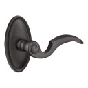 Emtek 70514-NA-FB Napoli Lost Wax Door Lever Dummy Set With #14 Rosette Flat Black Bronze