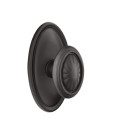 Emtek 72014-PA-FB Parma Lost Wax Door Knob Privacy Set With #14 Rosette Flat Black Bronze