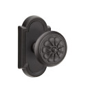 Emtek 71011-PT-FB Petal Lost Wax Door Knob Passage Set With #11 Rosette Flat Black Bronze