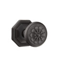 Emtek 72015-PT-FB Petal Lost Wax Door Knob Privacy Set With #15 Rosette Flat Black Bronze