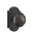 Emtek 71011-OCK-FB Octagon Lost Wax Door Knob Passage Set With #11 Rosette Flat Black Bronze