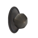 Emtek 72014-OCK-MB Octagon Lost Wax Door Knob Privacy Set With #14 Rosette Medium Bronze