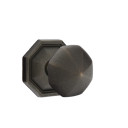 Emtek 72015-OCK-MB Octagon Lost Wax Door Knob Privacy Set With #15 Rosette Medium Bronze