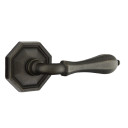 Emtek 71015-OCL-MB Octagon Lost Wax Door Lever Passage Set With #15 Rosette Medium Bronze