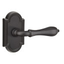 Emtek 72011-OCL-FB Octagon Lost Wax Door Lever Privacy Set With #11 Rosette Flat Black Bronze