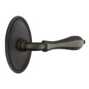Emtek 72014-OCL-MB Octagon Lost Wax Door Lever Privacy Set With #14 Rosette Medium Bronze