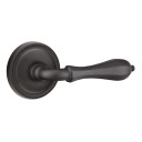 Emtek 70512-OCL-FB Octagon Lost Wax Door Lever Dummy Set With #12 Rosette Flat Black Bronze