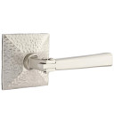 Emtek 5206-AC-US15 Arts & Crafts Door Lever Privacy Set With Hammered Rosette Satin Nickel