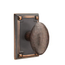 Emtek 5205-HE-US10B Hammered Egg Door Knob Privacy Set With Arts & Crafts Rosette Oil Rubbed Bronze