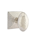 Emtek 5056-HE-US15 Hammered Egg Door Knob Dummy Set With Hammered Rosette Satin Nickel