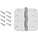 Dynasty Hardware 4" Door Hinges 5/8" Radius Corner, Polished Chrome