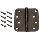 Dynasty Hardware 4" Door Hinges 5/8" Radius Corner,Oil Rubbed Bronze