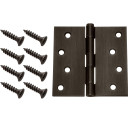 Dynasty Hardware 4" Door Hinges Square Corner, Oil Rubbed Bronze