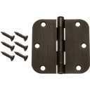 Dynasty Hardware Door Hinges 5/8" Radius Corner, Oil Rubbed Bronze