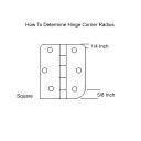 Dynasty Hardware Door Hinges 5/8" Radius Corner, Oil Rubbed Bronze