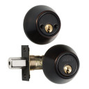 Dynasty Hardware DB-200-12P Double Cylinder Deadbolt, Aged Oil Rubbed Bronze