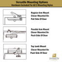 Dynasty Hardware 1636-ALUM Grade 1 Door Closer, Size 3-6, Sprayed Aluminum