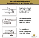 Dynasty Hardware 8500-HO-ALUM Door Closer with Hold Open Arm, Aluminum