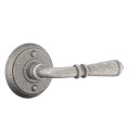 Emtek 7052-N-SWS Normandy Door Lever Dummy Set With Wrought Steel #2 Rosette Satin Steel