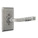 Emtek 7103-SC-SWS San Carlos Door Lever Passage Set With Wrought Steel #3 Rosette Satin Steel