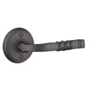 Emtek 7052-SC-FBS San Carlos Door Lever Dummy Set With Wrought Steel #2 Rosette Flat Black Steel