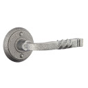 Emtek 7052-SC-SWS San Carlos Door Lever Dummy Set With Wrought Steel #2 Rosette Satin Steel